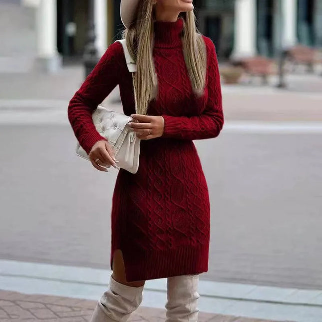 Alinea | Cable Knit Sweater Dress – Turtleneck Bodycon