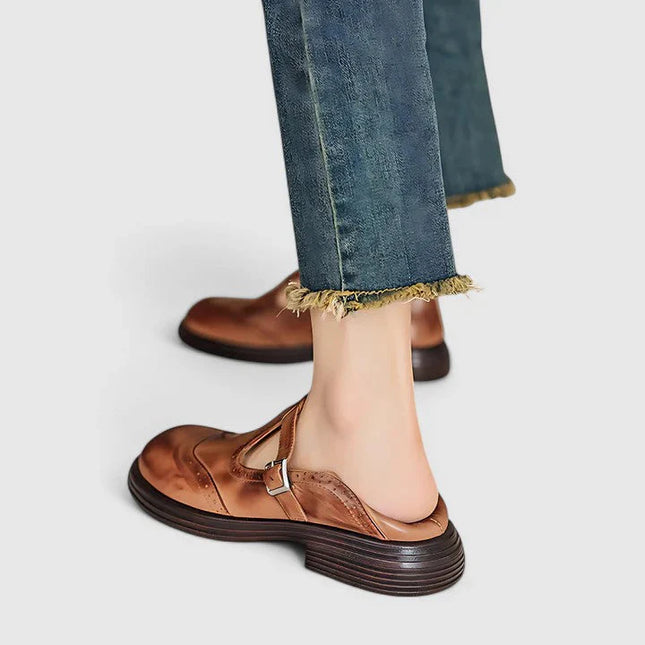 Amayra | Leather Mary Jane Shoes