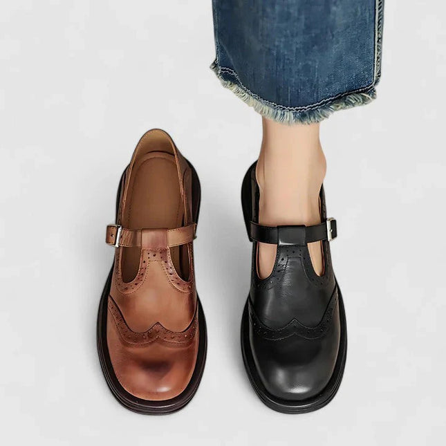 Amayra | Leather Mary Jane Shoes