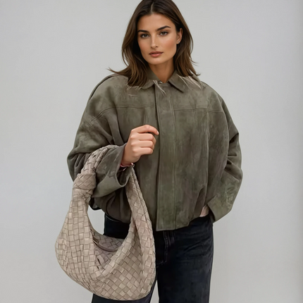 Ariana | Oversized Bomber Jacket – Cropped Jacket