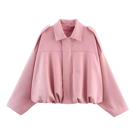 Ariana | Oversized Bomber Jacket – Cropped Jacket