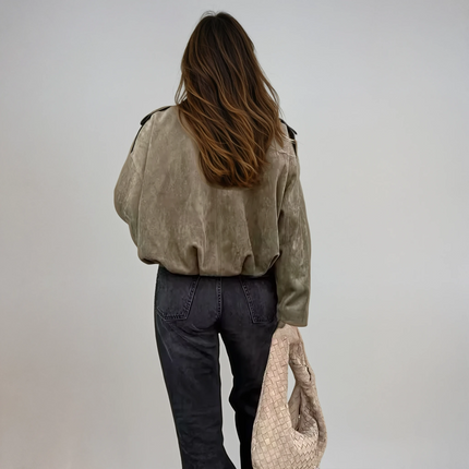 Ariana | Oversized Bomber Jacket – Cropped Jacket