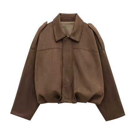 Ariana | Oversized Bomber Jacket – Cropped Jacket