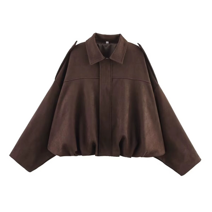 Ariana | Oversized Bomber Jacket – Cropped Jacket