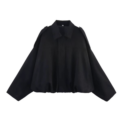 Ariana | Oversized Bomber Jacket – Cropped Jacket