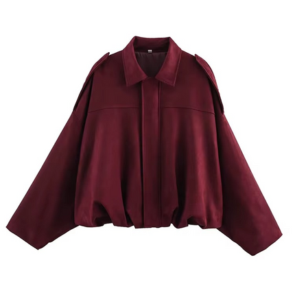 Ariana | Oversized Bomber Jacket – Cropped Jacket