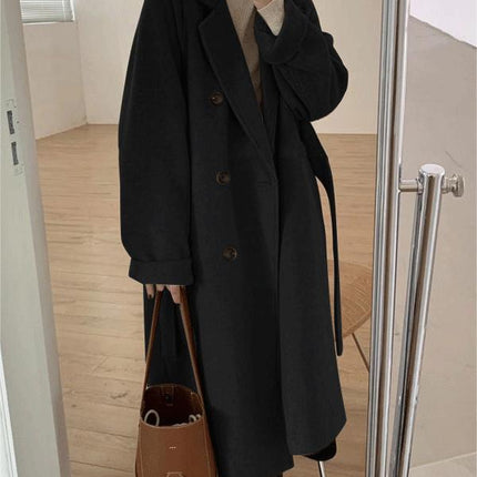 Ashleigh | Double-Breasted Long Coat – Trench Coat