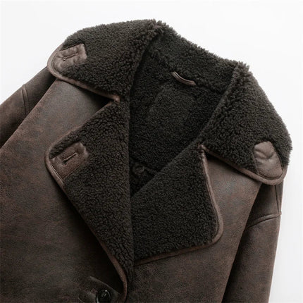 Banessa | Vintage Leather Jacket – Wrap Coat