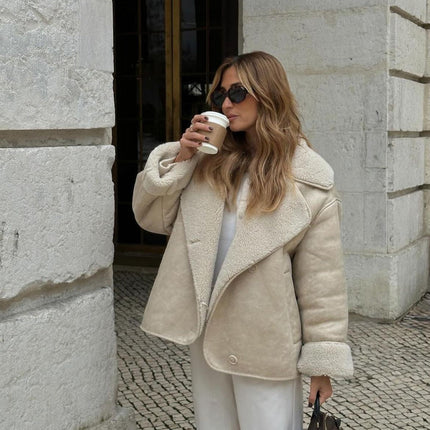 Banessa | Vintage Leather Jacket – Wrap Coat