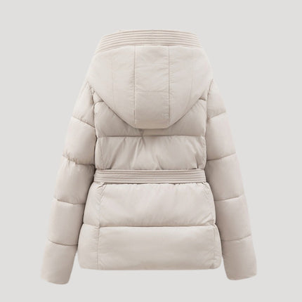 Pufforia | Water-Resistant Puffer Jacket – Hooded with Belt