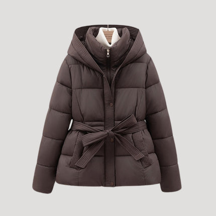 Pufforia | Water-Resistant Puffer Jacket – Hooded with Belt