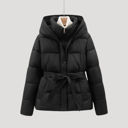 Pufforia | Water-Resistant Puffer Jacket – Hooded with Belt