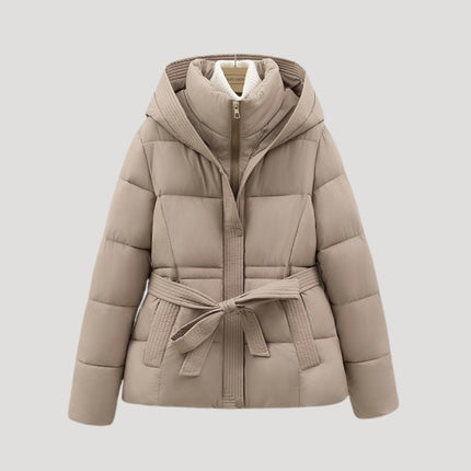 Pufforia | Water-Resistant Puffer Jacket – Hooded with Belt