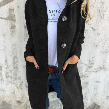 Cardella | Long Knit Cardigan with Buttons – Knitwear