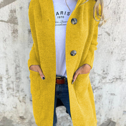 Cardella | Long Knit Cardigan with Buttons – Knitwear