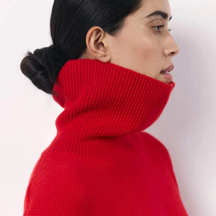 Crimsona | Turtleneck Knit Sweater – Roll Neck Knitwear