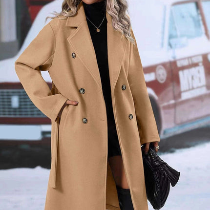 Dunwren | Double Breasted Trench Coat – Buttoned Classic Coat