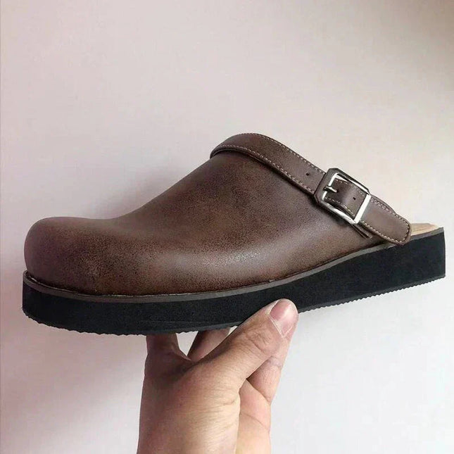Echo | Leather Slip-on – Loafer with Buckle Style