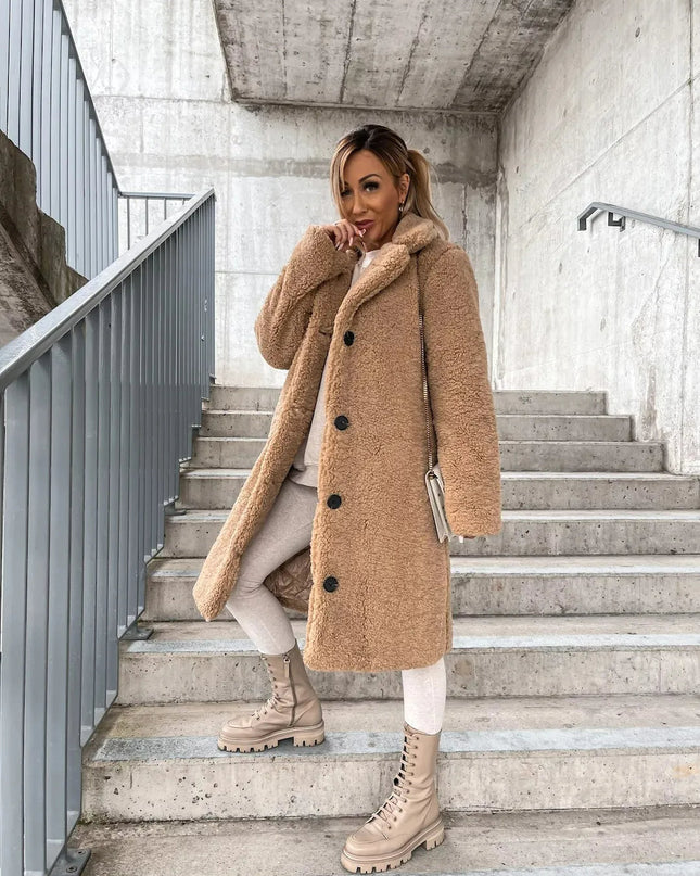 Eiraine | Plush Trench Coat – Teddy Coat Style