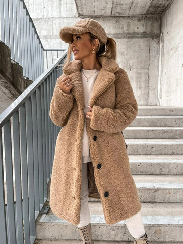 Eiraine | Plush Trench Coat – Teddy Coat Style