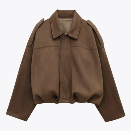 Fabiane | Oversized Suede Jacket – Cropped Jacket