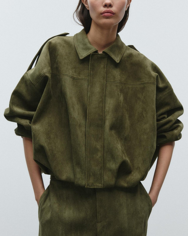 Fabiane | Oversized Suede Jacket – Cropped Jacket