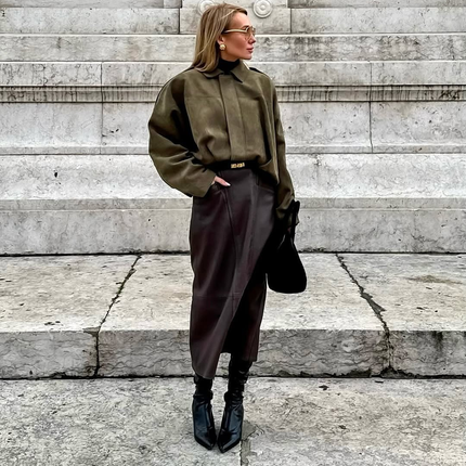 Fabiane | Oversized Suede Jacket – Cropped Jacket