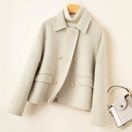 Goldwyn | Wool Coat with Doll Collar – Gold Buttons Wool Capes