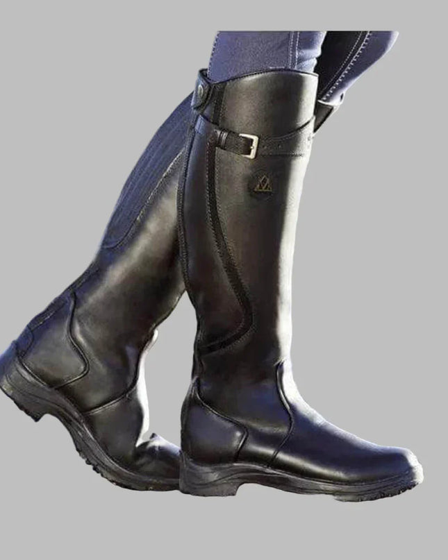 Gretton | High Cut Leather Boots – Buckle with Zipper