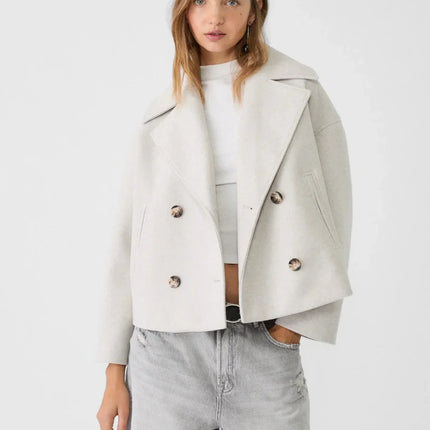 Harper | Double Breasted Jacket – Cropped with Lapel