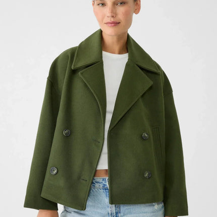 Harper | Double Breasted Jacket – Cropped with Lapel