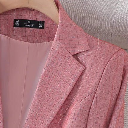 Kinleyra | Plaid Blazer – Buttoned with Pockets
