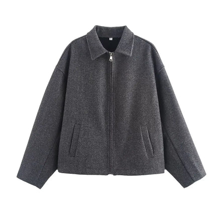 Kora | Solid Color Streetwear Jacket – Cropped Jacket