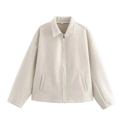 Kora | Solid Color Streetwear Jacket – Cropped Jacket
