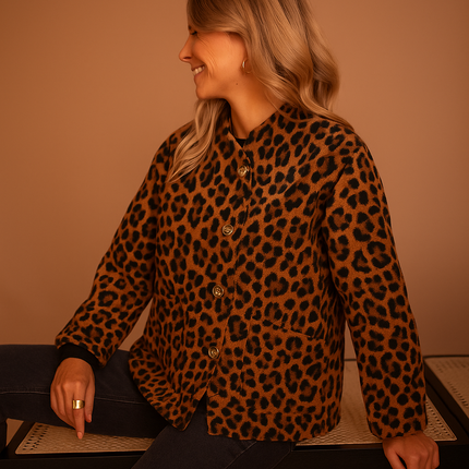Leo | Leopard Print Bomber Jacket – Sherpa Jacket