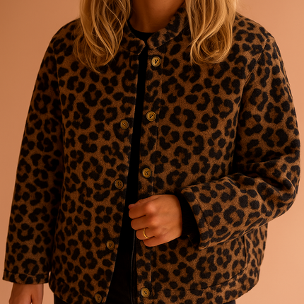 Leo | Leopard Print Bomber Jacket – Sherpa Jacket