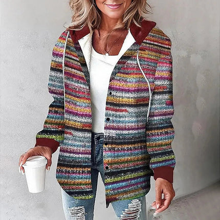 Plaisie| Button-Up Plaid Jacket – Plaid Coat