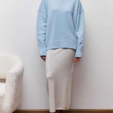 SkyMist | Oversized Turtleneck Sweater – Roll Neck Knitwear