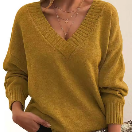 Skyie | V-Neck Knit Sweater – Ribbed Knitwear