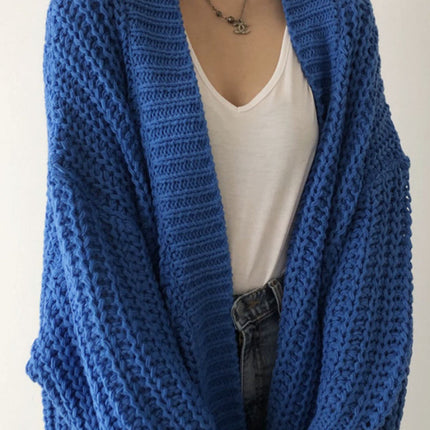 Splitara | Oversize Knitwear Cardigan – Wool Cape