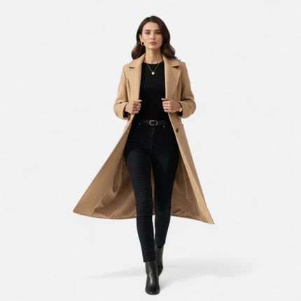 Tremora | Women’s Lapel Overcoat – Belted Coat Design
