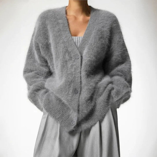 Aerin | Oversized V-Neck Knit Cardigan