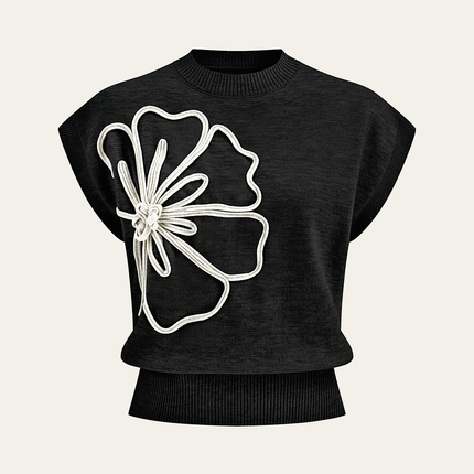 Aimee | Cap Sleeve Knit Sweater Vest