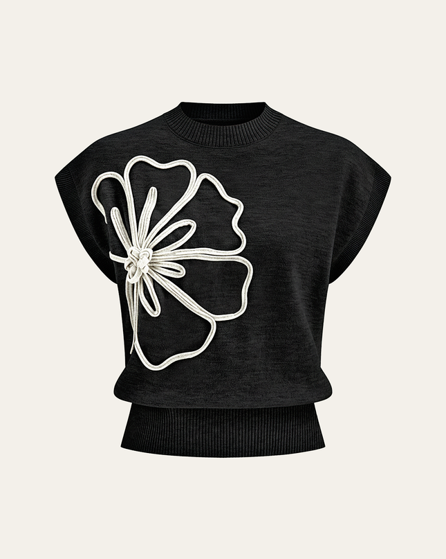 Aimee | Cap Sleeve Knit Sweater Vest