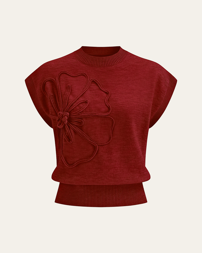 Aimee | Cap Sleeve Knit Sweater Vest
