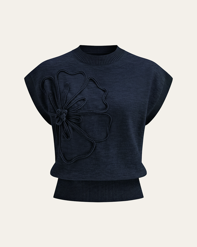 Aimee | Cap Sleeve Knit Sweater Vest