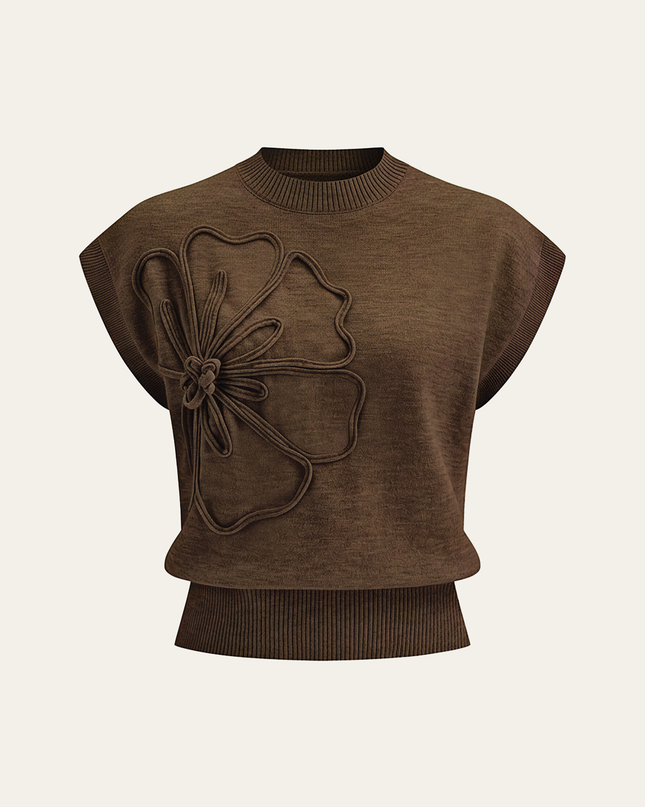Aimee | Cap Sleeve Knit Sweater Vest