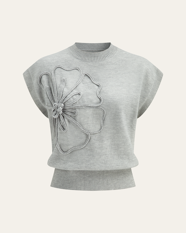 Aimee | Cap Sleeve Knit Sweater Vest