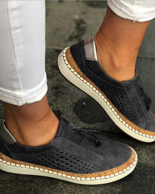 Cadence | Relaxed Fit Perforated Slip-On Sneakers