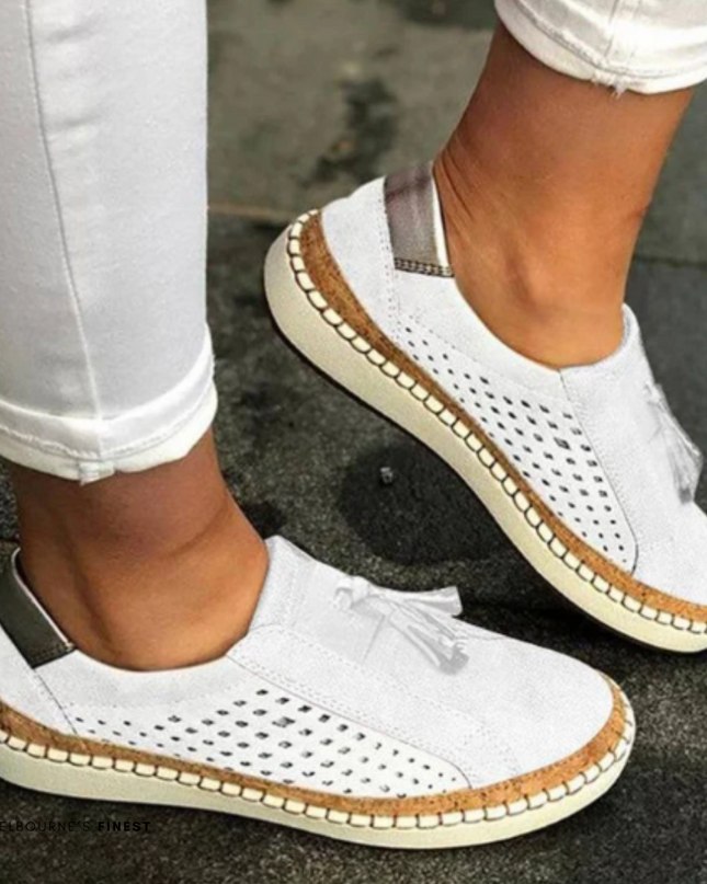 Cadence | Relaxed Fit Perforated Slip-On Sneakers